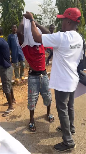 Mark Chidiebere Justice on Instagram: "So, some thugs came out of nowhere. We don’t know who brought them. Before we knew it, we noticed that they had somehow gotten Obedient T-shirts and were wearing them, trying to infiltrate the crowd and cause commotion. However, we were able to detect them early enough and separate them from the crowd. From the way they looked and behaved, it was clear they were thugs. Mama P stood her ground and insisted that they remove the shirts. This serves as a lesson