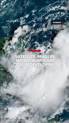 Satellite imagery shows Hurricane Idalia developing