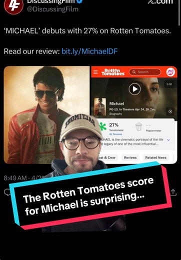 One of the most surprising early Rotten Tomatoes scores I’ve seen… #fyp #foryoupage #michaeljackson #movies #michaelmovie