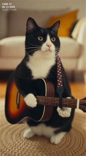 this cat so cute #cat #cats #aicat #cute #guitar #funny #funnyvideo #funniestvideo #video #fyp