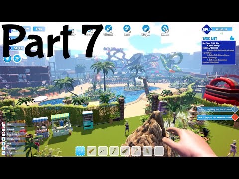 I built a tropical zone in water park simulator!!!