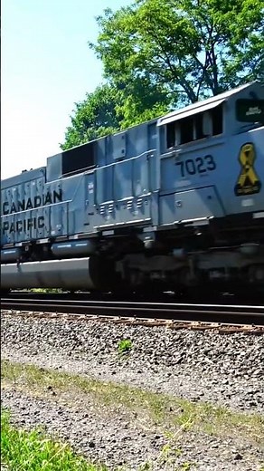 Rare pair of SD40-2F engines with Heritage unit (with slow motion replay)