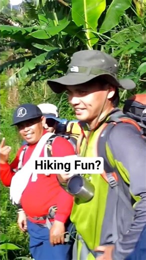 Hiking is fun or tired 😫😫