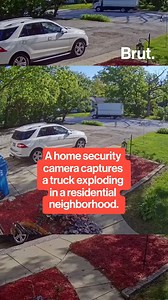 218K views · 410 reactions | A home security camera captured a truck explosion in Addison, Illinois, as it drove through a residential neighborhood. The driver sustained only minor injuries. It exploded due to an alleged propane leak⁣ from tank inside. | Brut India | Facebook