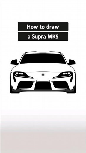 How to Draw a Toyota Supra MK5 Step by Step | A90 Easy Car Drawing