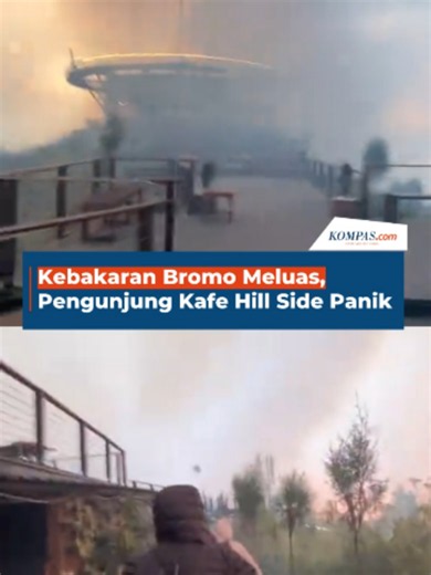 Karhutla Gunung Bromo meluas hingga Pos Jemplang, Malang, Sabtu (12/9/2026), membuat pengunjung Kafe Bromo Hill Side panik. Api mendekati jalan penghubung Malang-Lumajang via Ranupane dan kawasan sekitar kafe, meski kondisi kafe masih aman. Balai Besar TNBTS menutup total seluruh pintu masuk Bromo, sementara jalur Malang-Lumajang via Ranupane juga ditutup sementara. Penulis: Putu Ayu Pratama Sugiyo, Novita Rahmawati Kreatif: Jessica Meisya Produser: Elizabeth Ayudya Ratna ~J #Karhutla #Bromo #Re