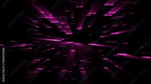 Yoga and meditation related words flying. Isolated violet and glowing mindfulness text for use of overlay or background. 3d rendering motion background animation.