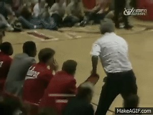 Bobby Knight Throws Chair on Make a GIF