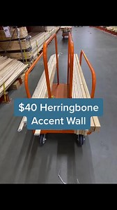 $40 DIY Herringbone Accent Wall #diy #accentwall | DeLancey DIY