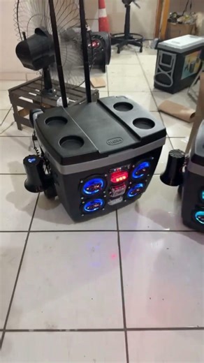 CAIXA DE SOM NO COOLER BLUETOOTH + BUZINA!