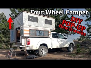 DIY Four Wheel Camper Build: How to make a roof lifting mechanism, Part 2: How the pop up works!
