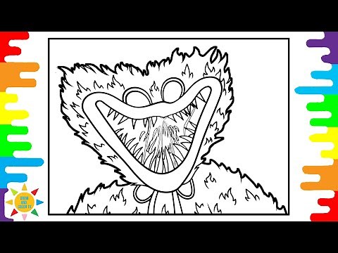 Huggy Wuggy Head Coloring | Huggy Wuggy Coloring | BEAUZ & JVNA - Crazy