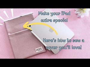 How to sew an iPad cover/Pouch using Faux Leather. Free Pattern in the video.