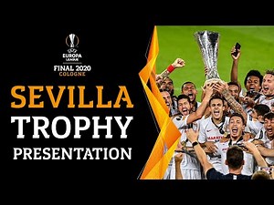 Sevilla lift the 2020 Europa League Trophy