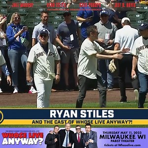 7.4K views · 219 reactions | THANK YOU, MILWAUKEE! It was a thrill to throw out the first pitch at the Milwaukee Brewers game! We'll see you tonight at the Pabst Theater in Downtown Milwaukee at 8PM. | Whose Live Anyway | Facebook