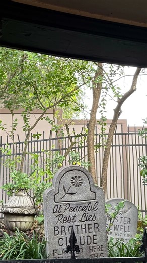 Cars Land Construction Wall Installed in Haunted Mansion Graveyard #disney #hauntedmansion