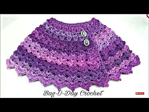 How to Crochet a Baby Shawl - The Purple Petunia Baby Shawl Tutorial