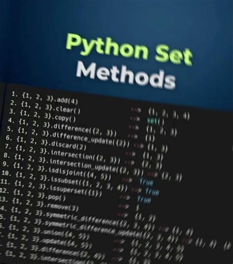 🔰 Python Set Methods - python hkimhab