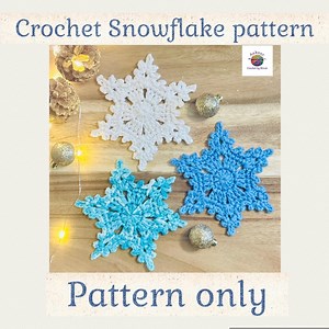 Crochet Snowflake Pattern - Crochet Pattern/ Snowflake DIY / Crochet Snowflake DIY/ Crochet Winter Decor/ Crochet Holiday Decor/snowflake - Etsy