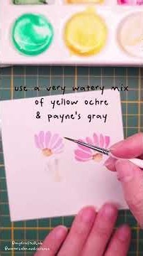 Simple Coneflowers and How to Paint White Flowers on White Paper #watercolortutorial