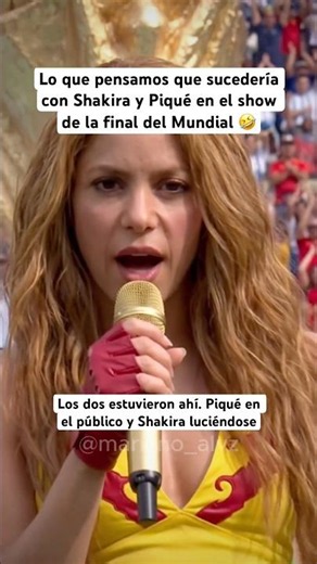 SHAKIRA canta en frente de PIQUÉ en el Mundial de FÚTBOL 😱⚽️👀 #shakira #mundial