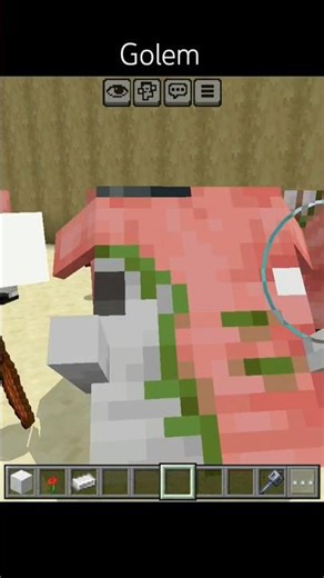 Golem vs pig | minecraft | #minecraft #viral #pvp