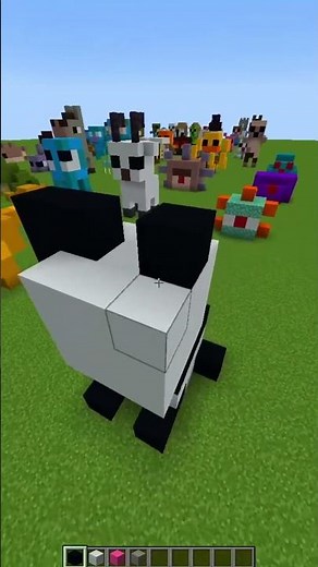 ❤️ Minecraft Quick Tutorial - How To Build Mini Panda Statue! ❤️