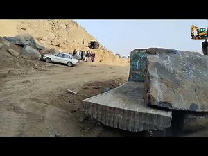 40 ton granite stone loading 🔥 | granite mine.