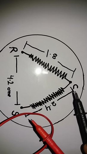 How to compressor (C-S-R) test with multimeter