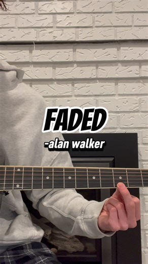 how to play faded on guitar #guitar #easyguitarsongs #guitartutorial #music #shorts easy guitar song