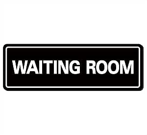 Waiting Room Sign - Premium Durable Acrylic Material, Super Strong Adhesive, Quick Installation, Suitable for Your Home and Business (9 × 3 Inches, Black)