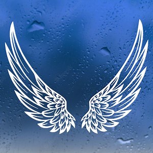 Angel Wing Vinyl Decal V7 | Modern Wing Car Sticker | Symmetrical Angel Wings for Cars, Walls & Smooth Surfaces | Custom Size and Color - Etsy