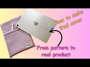 How to sew an iPad cover/Pouch using Faux Leather. Free Pattern in the video.