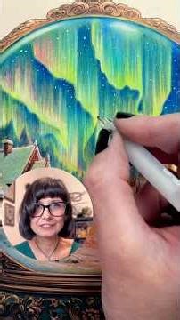 Colored Pencil Aurora Borealis Technique That Looks 3D #art #drawing #coloring