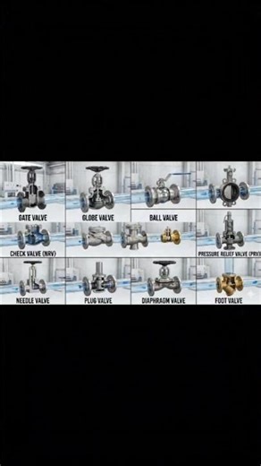 All types of valve explain 3D diagram