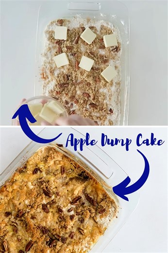 This ultra-cozy Pumpkin Apple Dump Cake is, warm, sweet layers of pumpkin + apple = total fall dessert bliss. Who’s ready for big slices??? Check out the recipe here ➡ https://walkingonsunshinerecipes.com/pumpkin-apple-dump-cake/ | Easy Family Recipes by Walking on Sunshine Blog | Facebook