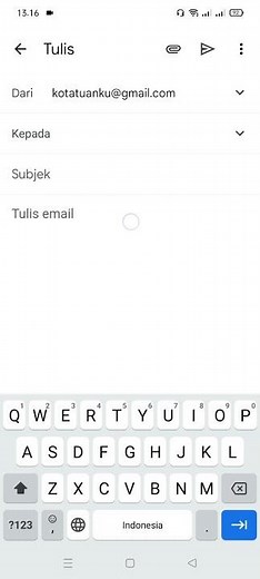 Cara mengirim email Gmail lewat HP