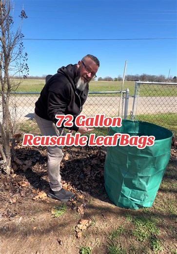 Effortless Yard Cleanup with 72 Gallon Reusable Bags