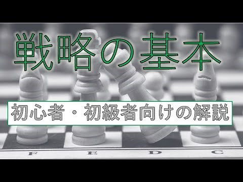 【チェス】戦略の基本 ー初心者・初級者向けー
