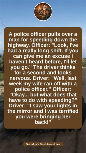 Speeding Driver Gives Cop Best Excuse Ever#funny #joke #humor