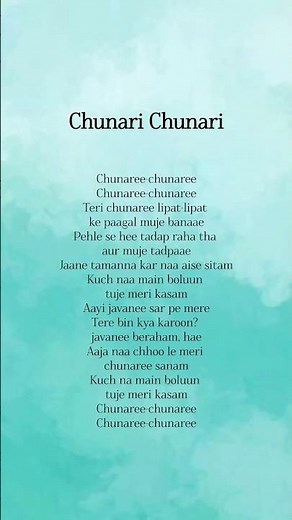 Chunari chunari 🌹❤️#lyrics #lyricalzone #shotsfeed #ytshorts #viralmusic