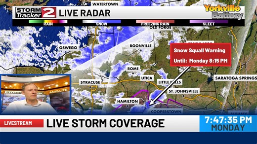 Snow Squall Warning for Southern Valleys | WKTV Weather