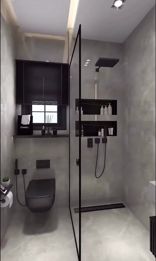Modern Minimalist Bathroom Design in 3D