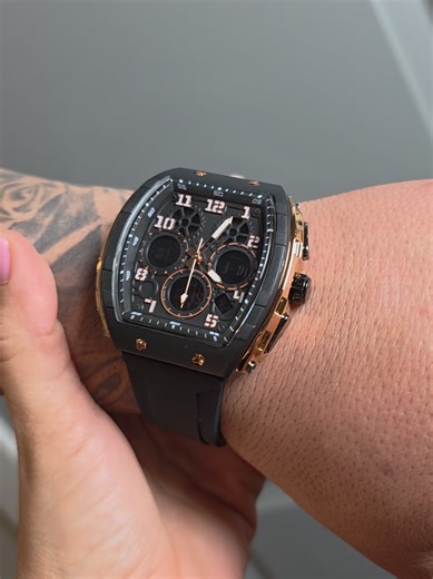 Reloj analógico digital de moda para hombre, reloj digital deportivo informal de cuarzo con esfera luminosa y función de alarma, reloj impermeable con pantalla digital para hombre con caja#reloj #hombre #digital #informal #fyg