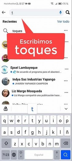 Toques en facebook 👉 Tutorial