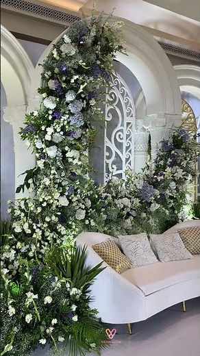 Creating magic, one detail at a time! ✨ Watch our reception stage decor come to life. 💍🌸