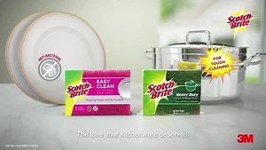 Scotch-Brite Easy Clean Scrub Sponge is an antibacterial & non-scratch cleaning tool that gives your non-stick pan the love it deserves! ASC Ref. Code: 3056N111620SS | Scotch-Brite
