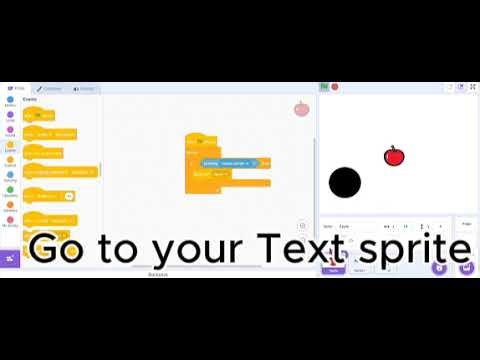 How to make text pop up when touching a sprite! (in scratch)
