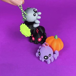 3D Printed Flexi Spider: Halloween Keychain Magnet Fidget Toy - Etsy