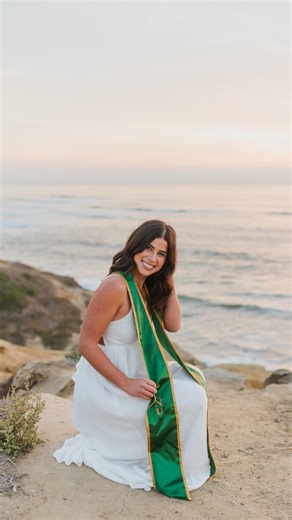 Golden Graduates | Baylor and San Diego Grad Photography Team on Instagram: "@averyhsuu at sunset cliffs!!! The dreamiest San Diego grad session!! 🌟 San Diego Graduation Photographer, San Diego State University, University of San Diego, Point Loma Nazarene University, University of California San Diego, SDSU, USD, PLNU, UCSD, Baylor Grad Photographer, Baylor University, Baylor Graduation Photos, Waco Senior Photographer"